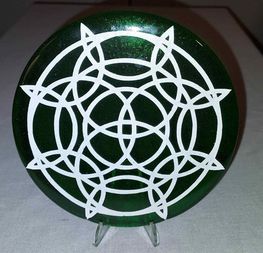 6" Green Decorative Plate