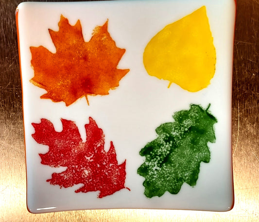 Decorative autumn plate