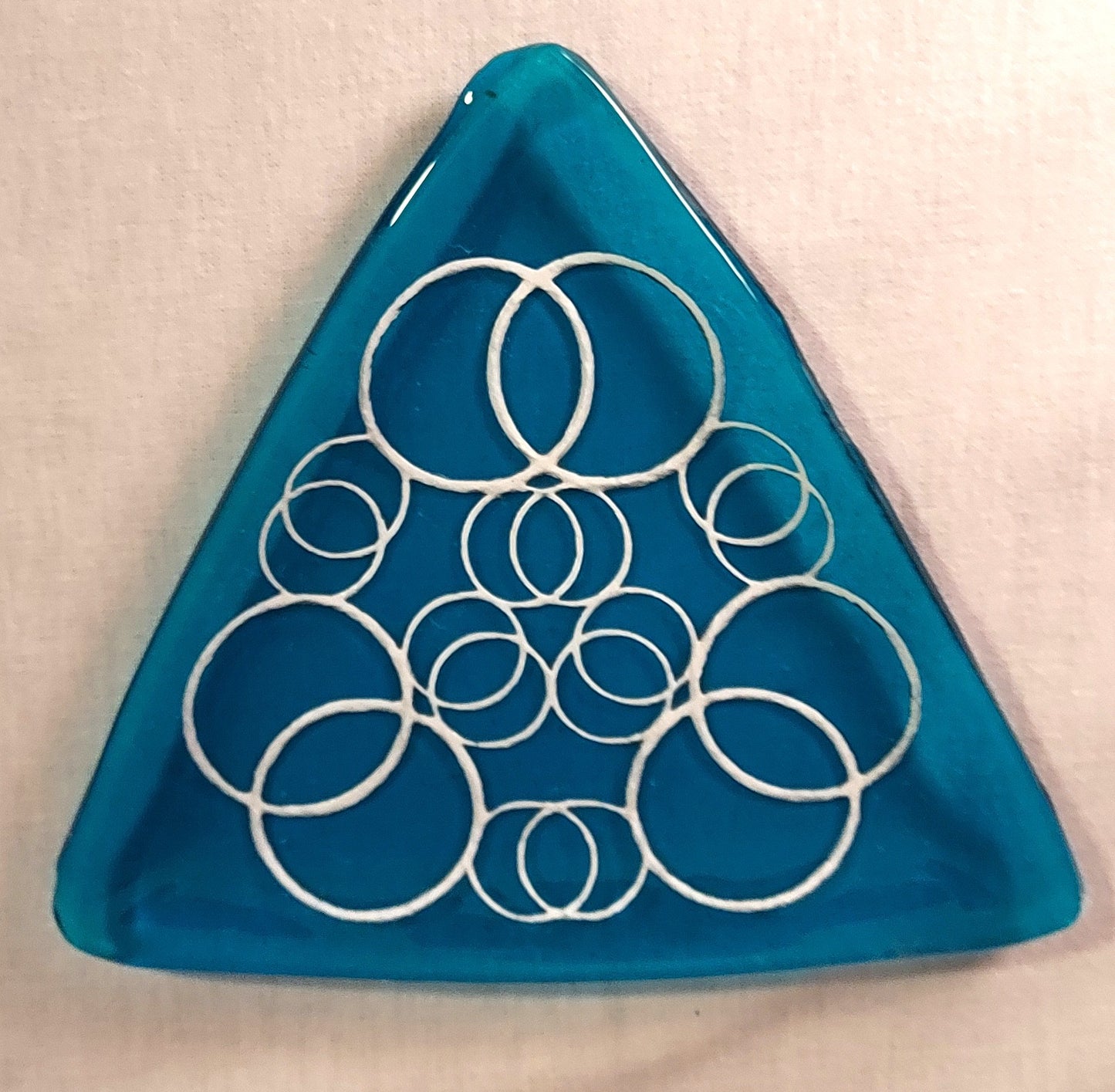 Triangle Glass Blue Glass Plate