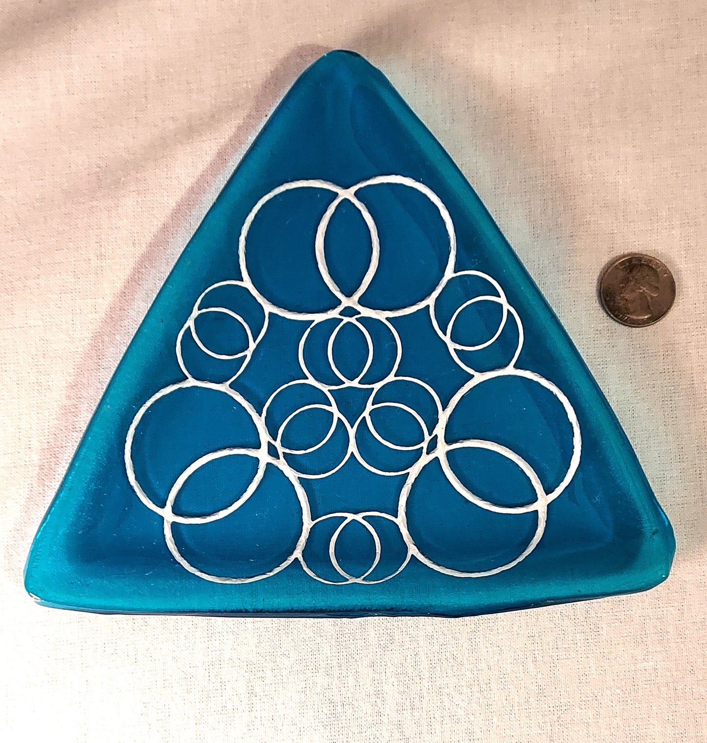 Triangle Glass Blue Glass Plate