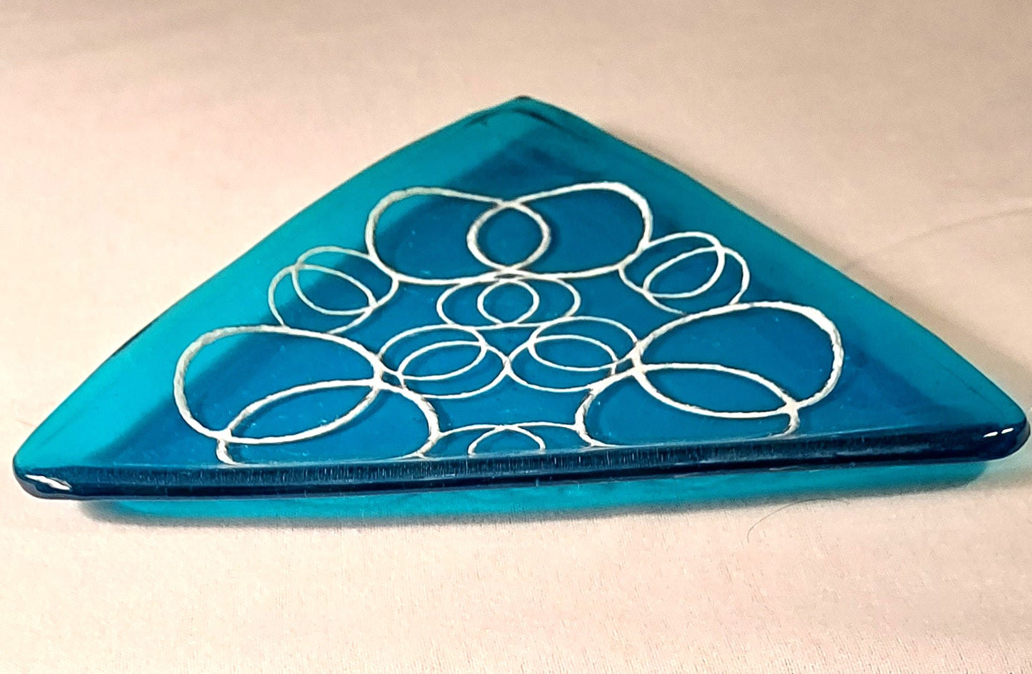 Triangle Glass Blue Glass Plate