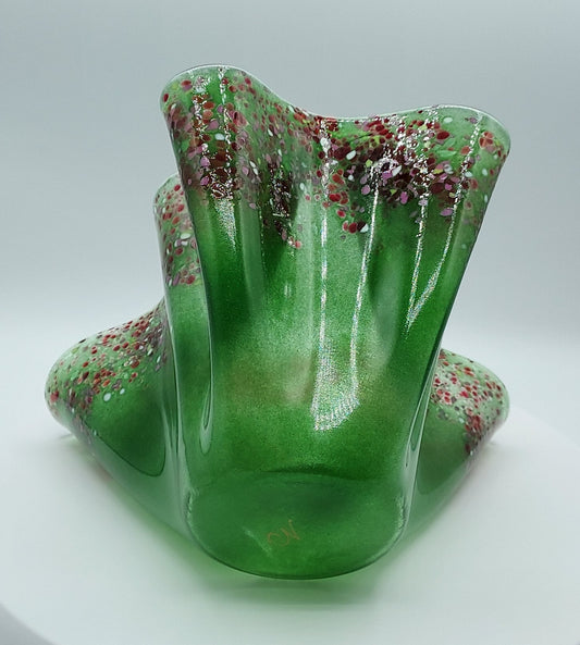 Green Handkerchief Vase