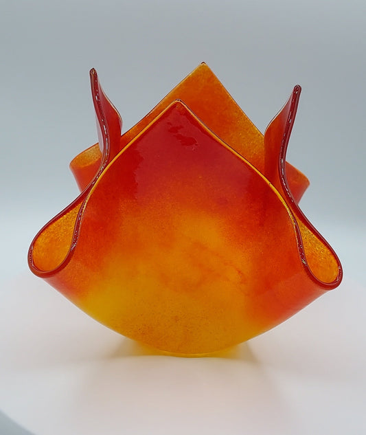 Fiery Handkerchief Vase