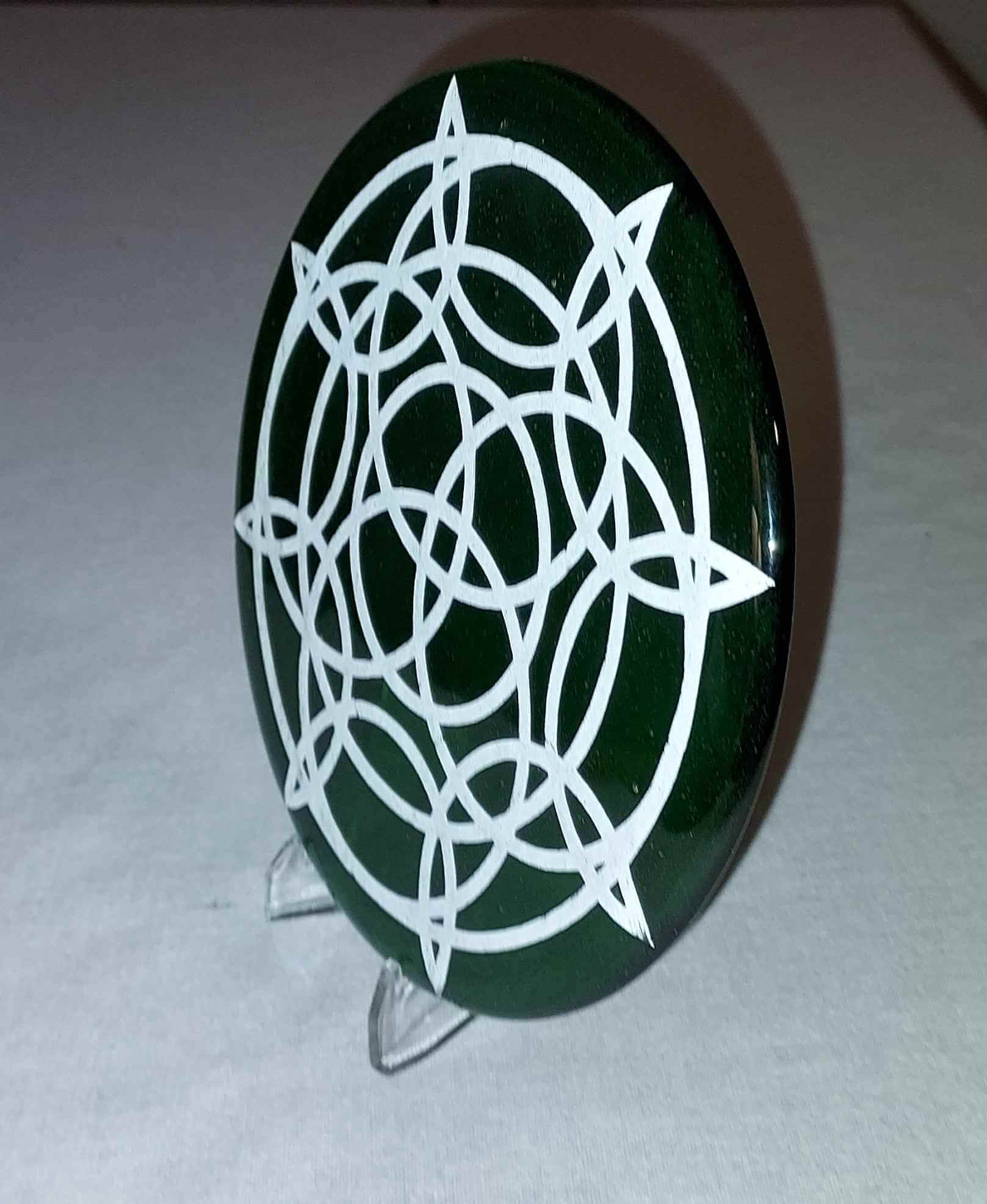 6" Green Decorative Plate