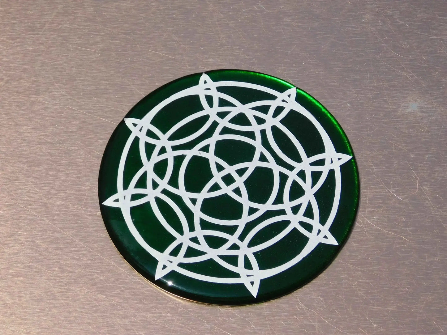 6" Green Decorative Plate