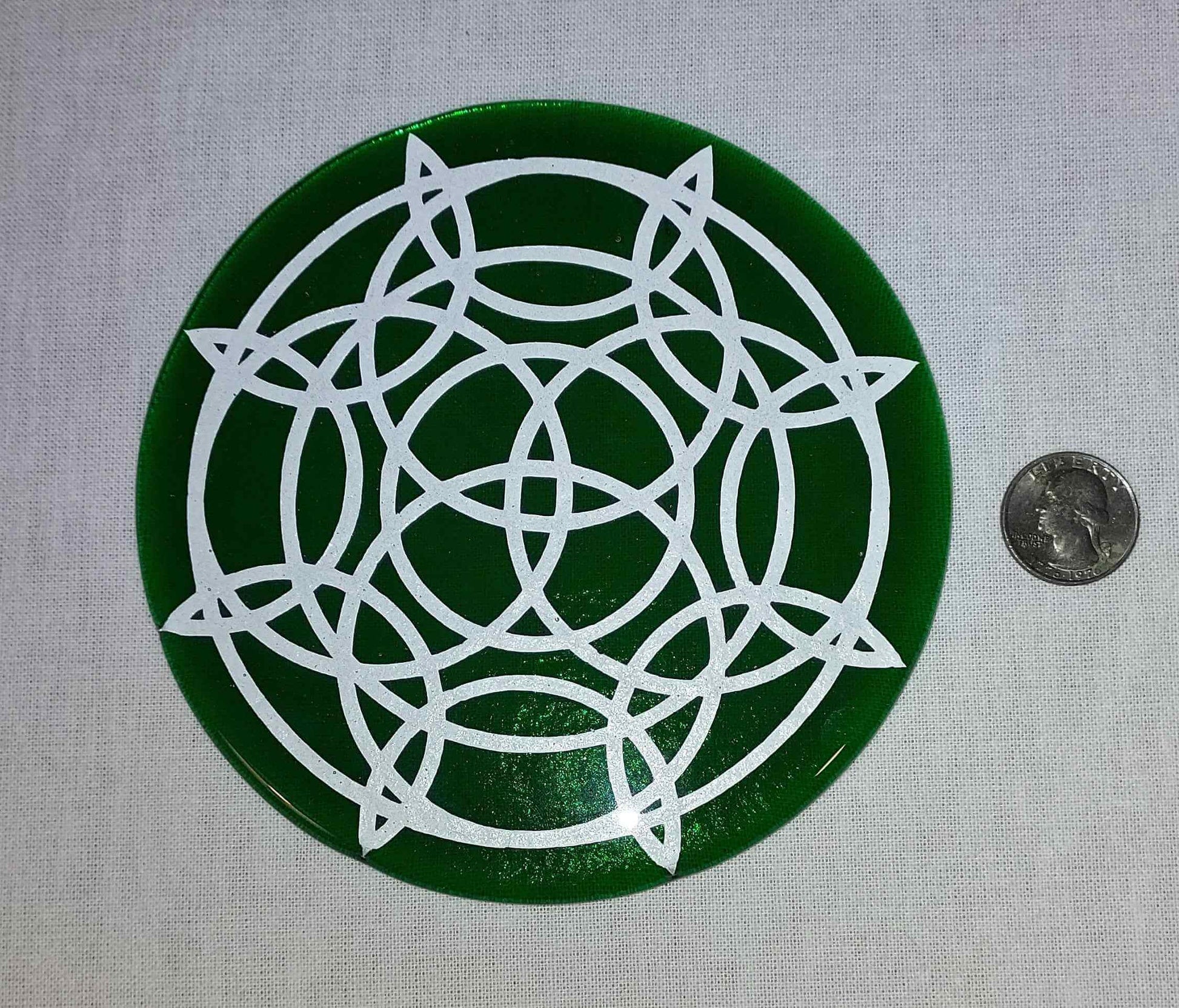 6" Green Decorative Plate