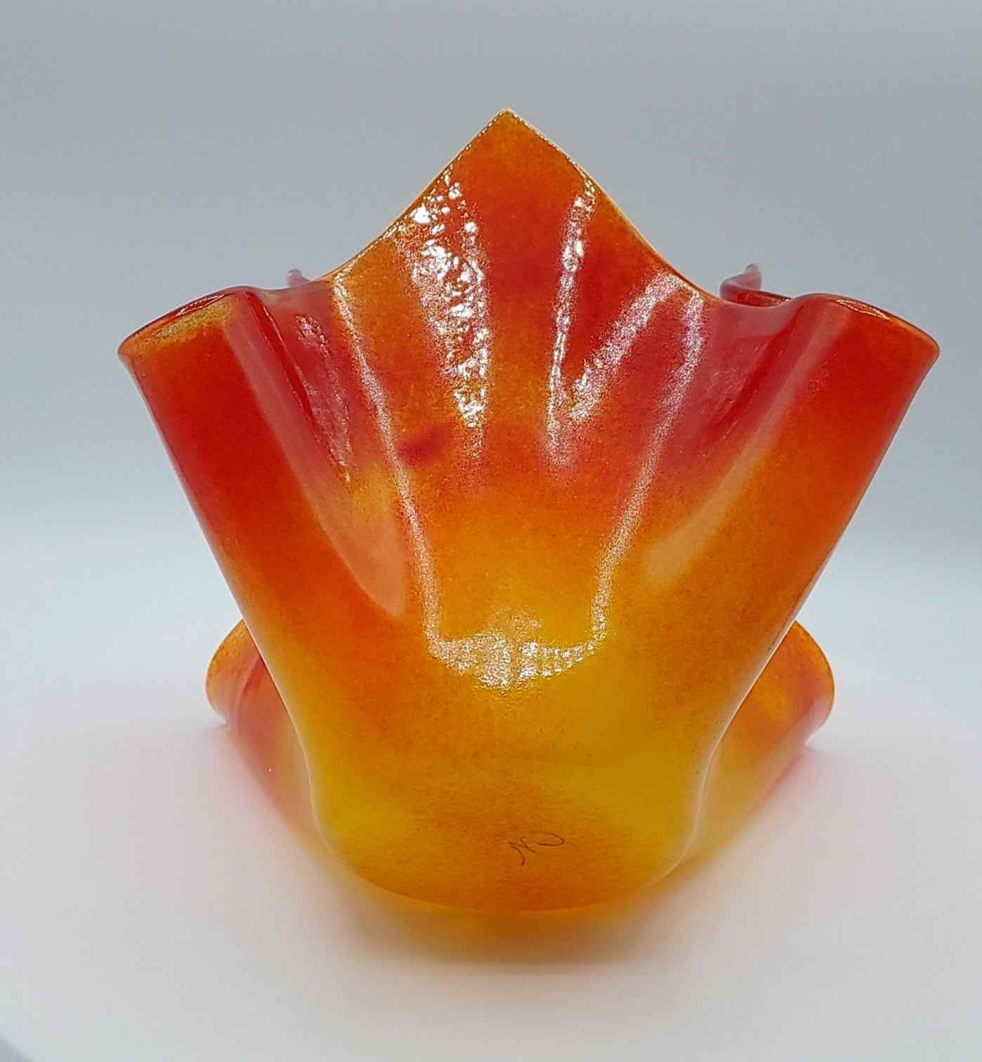 Glass handkerchief vase