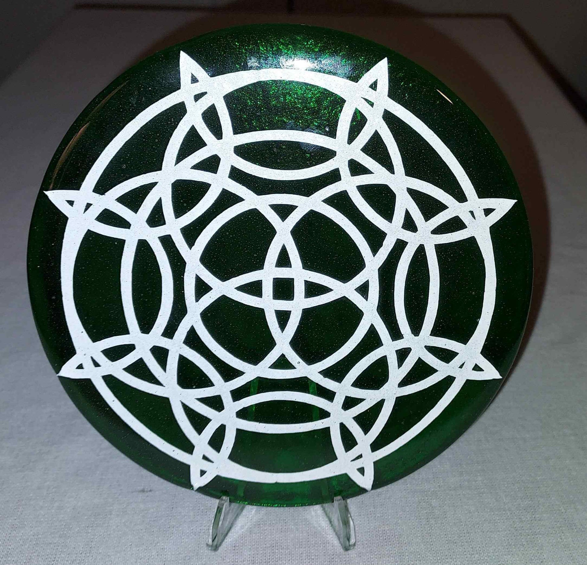 6" Green Decorative Plate