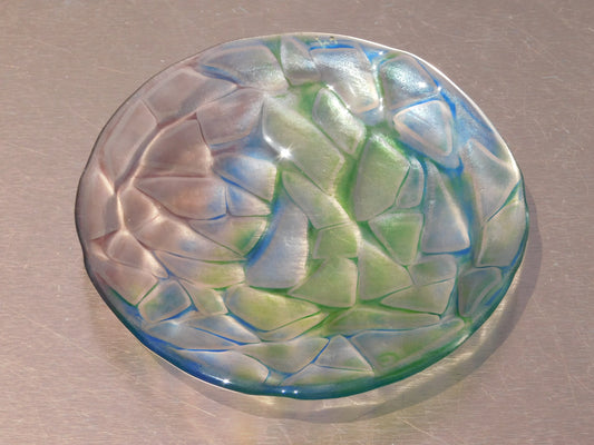 Mosaic like decorative dish